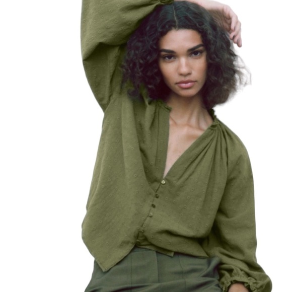 NWT ZARA EMBROIDERED BLOUSE - Picture 2 of 9